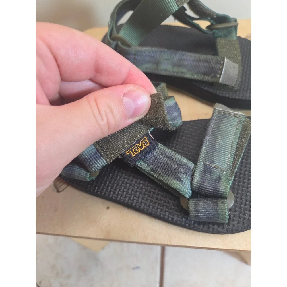 Teva Kids Original Universal Sandals Green Camo 1124222C Kids Size 9
